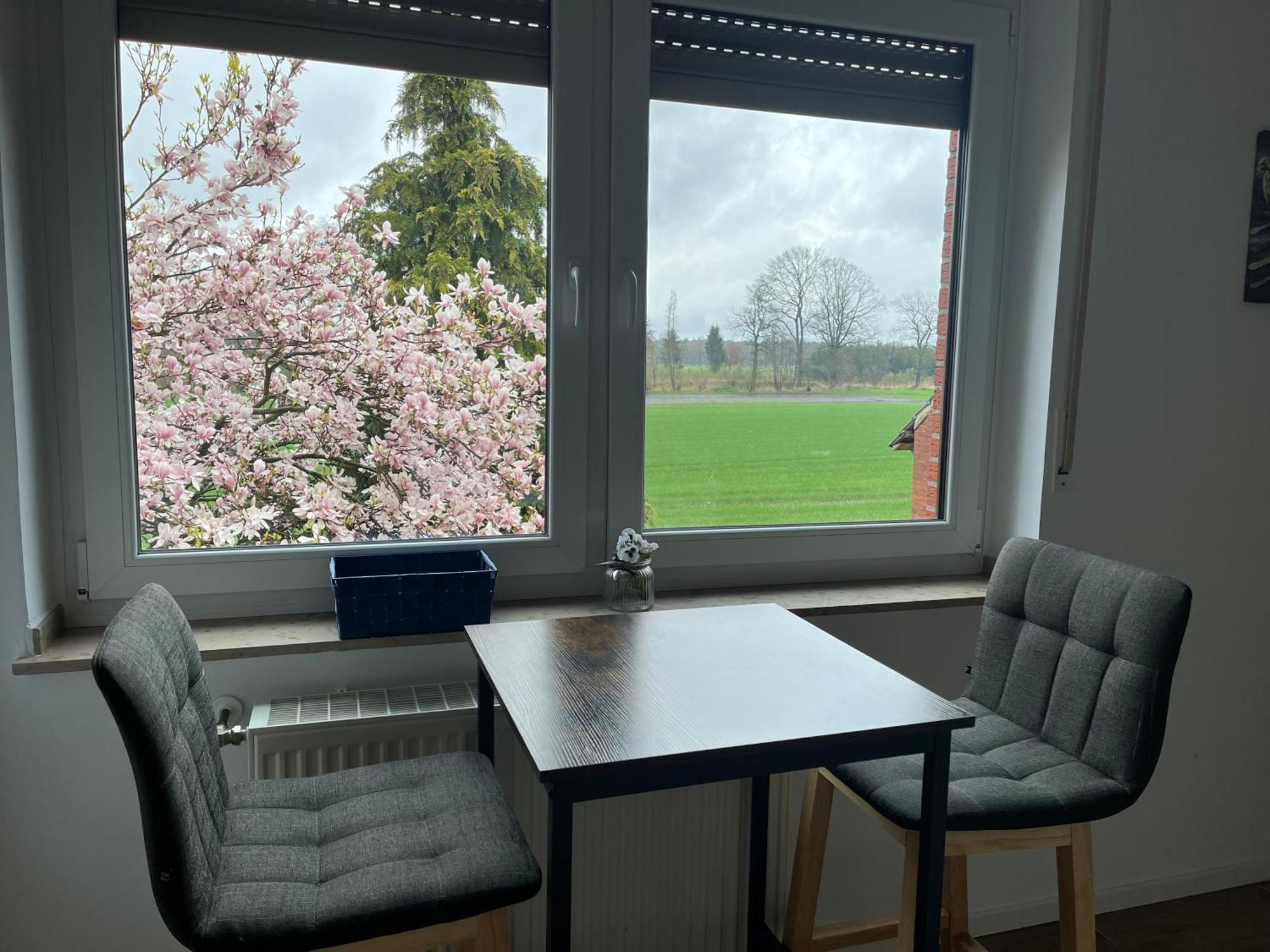Wunderschoene Ferienwohnung Mit Balkon Auf Dem Bauernhof Greven Bagian luar foto